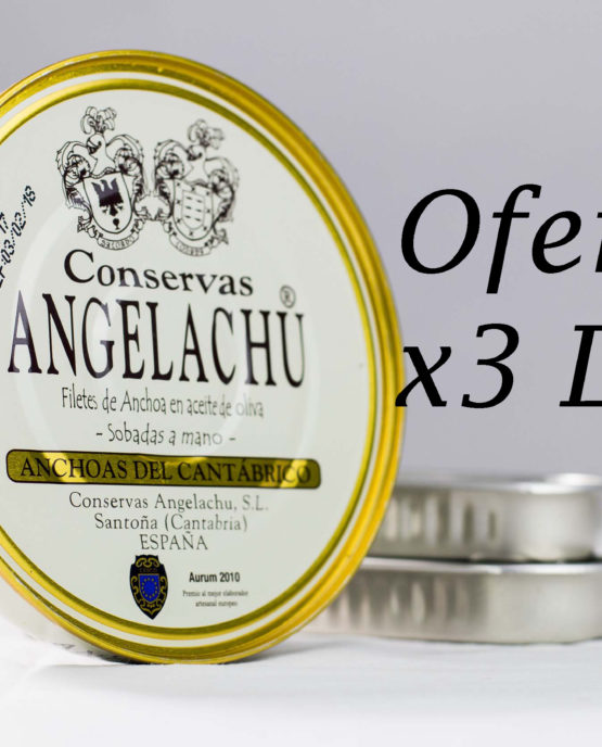 Pack 3 latas anchoa Angelachu 180 grs