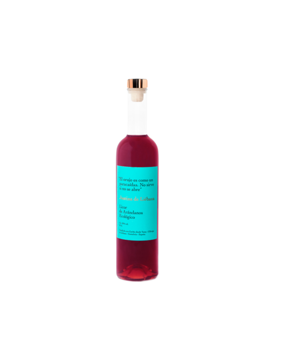 Licor de arándanos ecológico Justina de liébana